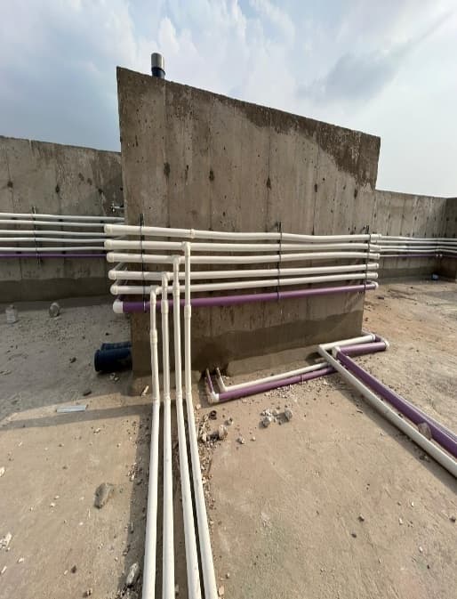 On-site piping work at Trident Hills